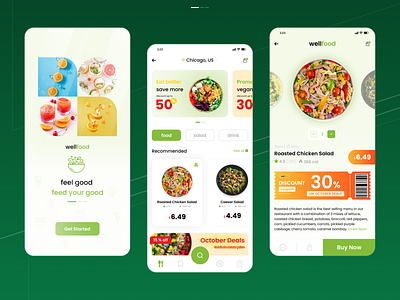 Wellfood - Food Delivery App delivery delivery app food food app food delivery food delivery service healthy healthy food mobile app mobile design order ui design