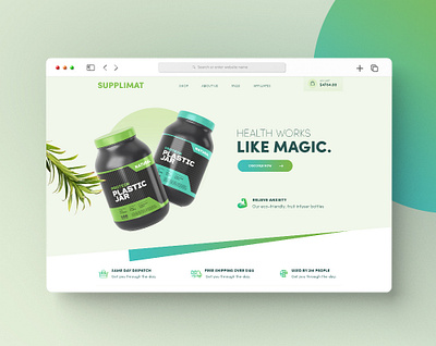 Supplimat Landing page dashbaord design e commerce graphic design health illustration landing page logo nutrition supplement ui web design web desin web ui webdesign website wellness