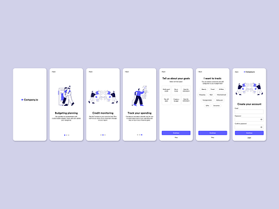 #DailyUI 001 - Sign Up dailyui design fintech illustration mobile ui
