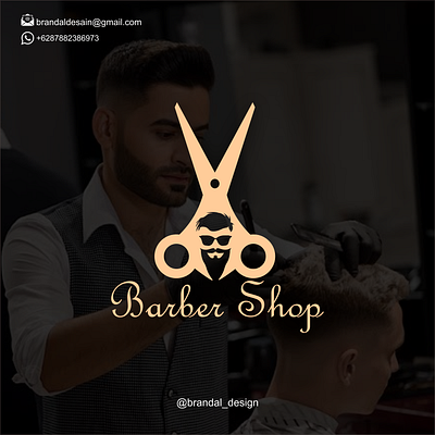 barber shop logo branding design graphic design illustration logo motion graphics typography ui ux vector