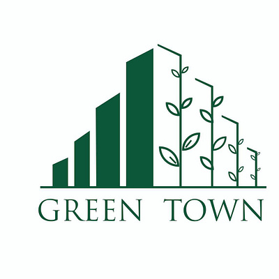 Green town branding logo