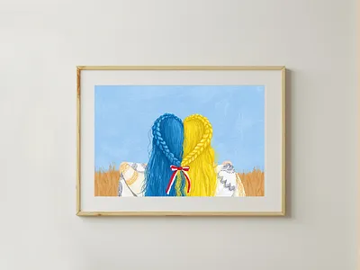 Poland unite us annamukhina connection illustration poland standwithukraine support ukraine woman