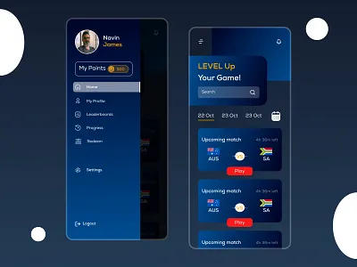 A Game App Menu & Home design figma game app illustration logo quiz app typography ui ux vector