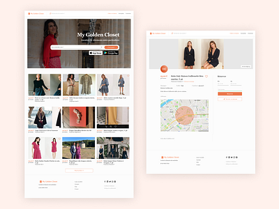 My Golden Closet dailyui design e commerce homepage landing listing marketplace roobykon service ui ukraine ux web development