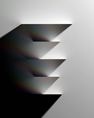 Stacks 3d abstract design generative render thin film