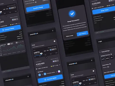 Swapping Mobile (Dark mode) app blockchain crypto dapps dashboard illustration minimal mobile swap ui uidesign ux uxdesign