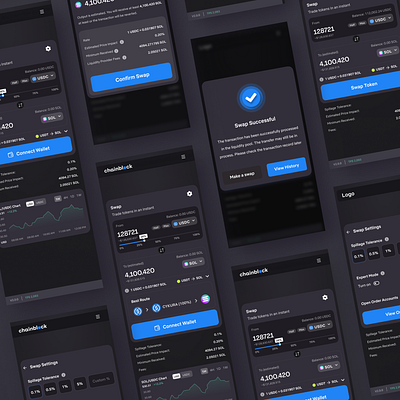 Swapping Mobile (Dark mode) app blockchain crypto dapps dashboard illustration minimal mobile swap ui uidesign ux uxdesign