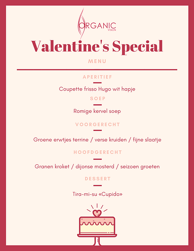 Valentine's Special Menu Hotel Card branding design graphic design typography