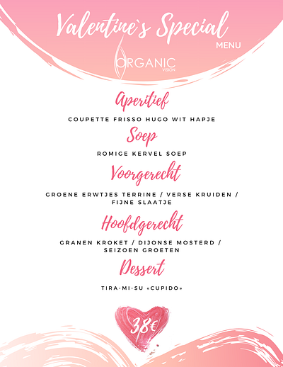 Valentine's Special Menu Modern branding design graphic design typography