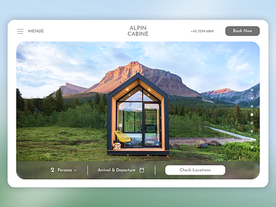 Cabin & Resort booking landing page app booking cabin clean design holiday hotel illustration landing page minimalism travel traveling trip ui ui ux ux web web design