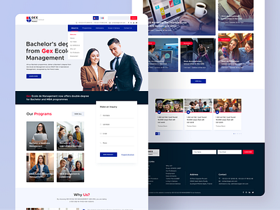 Education Website branding graphic design ui