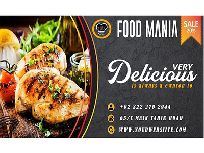 RESTURANT BANNER 3d animation banner resturant banner branding food food banner graphic design logo resturant