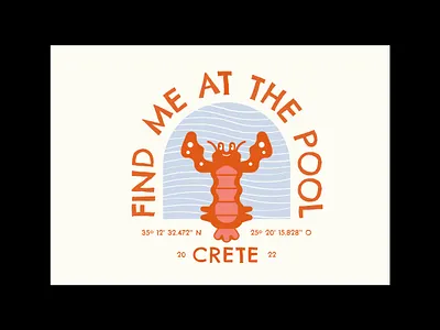 Find me at the pool crete design germany graphic graphic design greece hamburg illustration shirt t shirt travel typography vacation visual