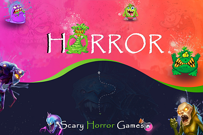 Scary Horror Games branding graphic design
