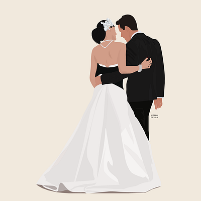 Customized Couple Portrait & Digital Drawing 2d anniversarygift art artwork boyfriendgift casualportrait coupleart coupleportrait customdesign customizedart customportrait design digitalart femaleportrait graphic design illustration illustrator personalizedart portrait vectordesign