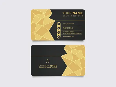 Modern and luxury horizontal business card template business card