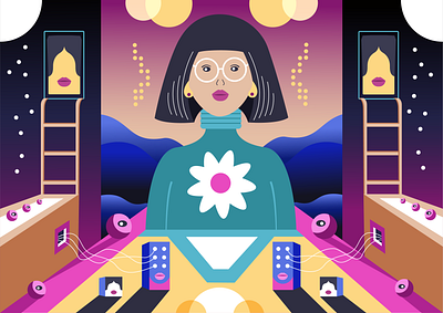 Dreamy world 1 2d abstract adobe illustrator artwork creative design digital art digital illustration flat flat design flat illustration graphic design illustration illustration art illustrator vector vector illustration