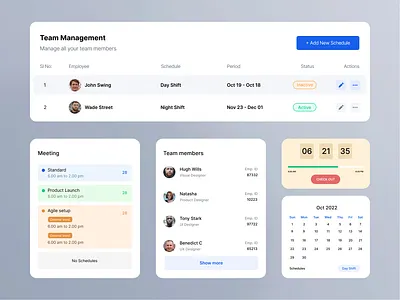 UI Components for Dashboard