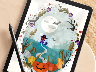 Хэллоуин branding design drawing graphic design illustration logo ui vector хэллоуин