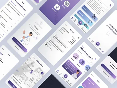 Healthcare APP app care cart clinic doctor health healthcare login onboarding order shopping ui ux