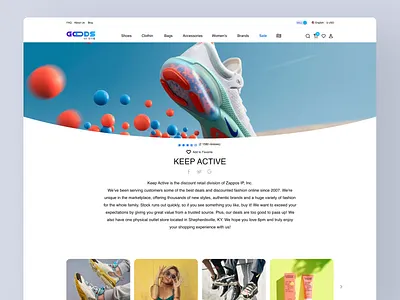 Online shop Brand page blog brand online shoping ui ux