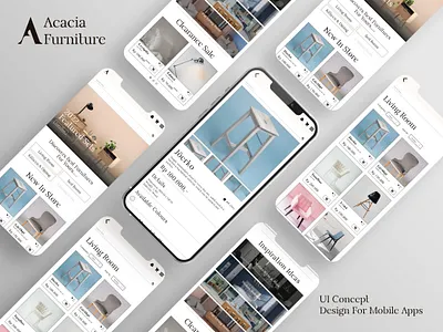Online Furniture E-Commerce UI Design app branding design ecommerce furniture graphic design graphicdesign mobile ui ux vector
