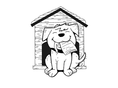 Inktober 21 - Bad Dog bad dog design dog doghouse illustration inktober