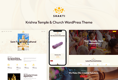 Shakti - Krishna Temple & Church WordPress Theme blog business design illustration logo web design webdesign wordpress wordpress theme wordpress themes