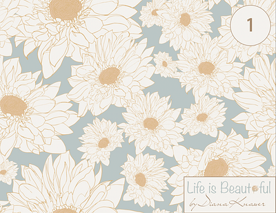 #1 Life is Beautiful Collection adobe illustrator adobe photoshop seamless repeat pattern surface design textile design