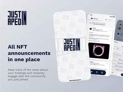 Just Aped In Mobile App clean design crypto currency deck design layout mobile mobile app nft product track tracking ui user experience user interface ux