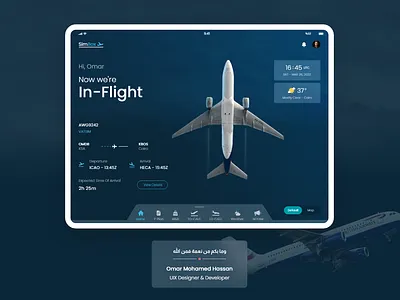 SimBox landing page flight mobile app uix