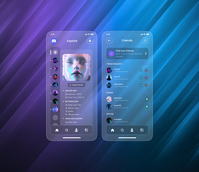 Discord Redesign app app design graphic design redesign ui ux