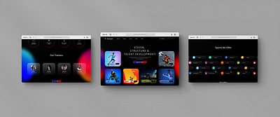 Sports academy UI Design design ui ux