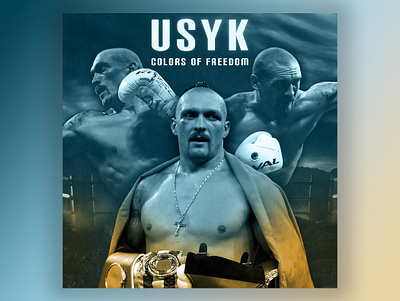 Banner Design "Usyk: Color of Freedom" banner banner design design graphic design