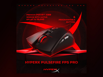 HyperX Mouse Concept Banner Design banner banner design design graphic design