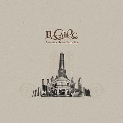 Bar El Cairo: Collage bar branding collage composition design graphic design