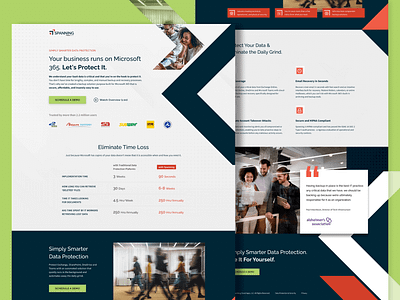 SaaS Data Protection Platform | Product Demo Landing Page branding conversion design cro design landing page marketing modern saas software ui ux web