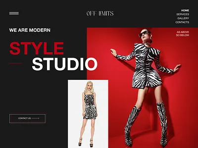 Style Studio Website Concept black and red fashion made in figma minimalism style style studio ui web design website concept