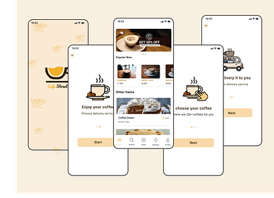 Coffee App app design ui ux