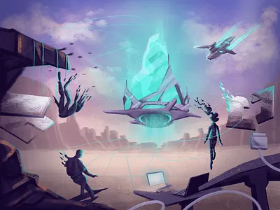 Blacklead Space // Illustrations 2d blacklead blacklead studio crystal design development draw graphic design illustration it pen poster product space team universe work