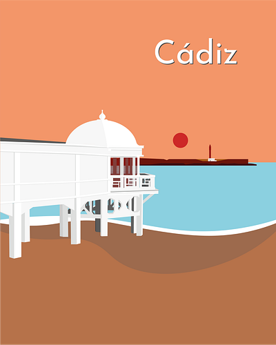 Cadìz 2d illustration