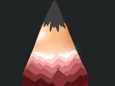 The Range of a Pencil design illustration