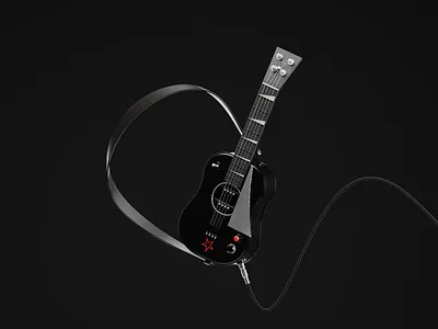 Ukulele II 3d blender blender3d guitar illustration instrument metal music music player musician ukulele