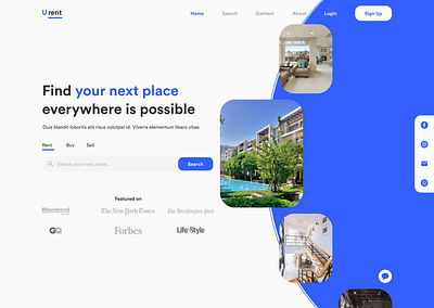 Real State Concept Design design minimal ui ux web website
