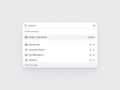 ✨ Command Menu — New version of ledgerteams.com clean ui cmd command menu search search menu