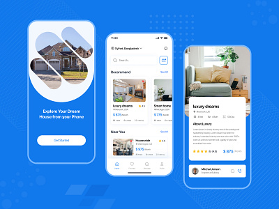 Real Estate App app app design building design estate figma finder finding home home finder mobile app real real estate room finder sajib search ui ui design ux ux design