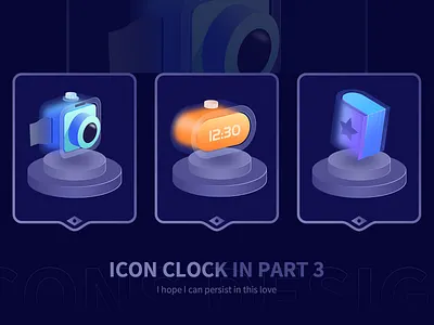 Ground glass icon exercise 2.5d 2.5d icon book icon camera icon clock icon cyan blue design ground glass icon icon icon display illustration interface display transparency icon turquoise ui