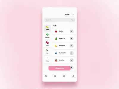 Category filter minimize foodwaste app concept animation app application design button design buttons categories category filter figma filter design food app food waste problem solving recipe app selector sticky design sticky navigation ui ux design