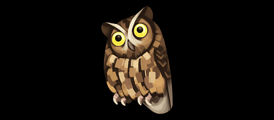 Spooky Screech Owl illustration owl