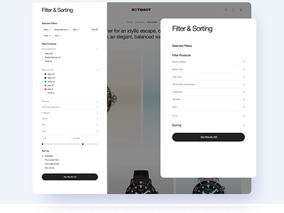 Filter & Sorting: E-commerce catalogue design e commerce filter product design sorting typography ui ux uxui